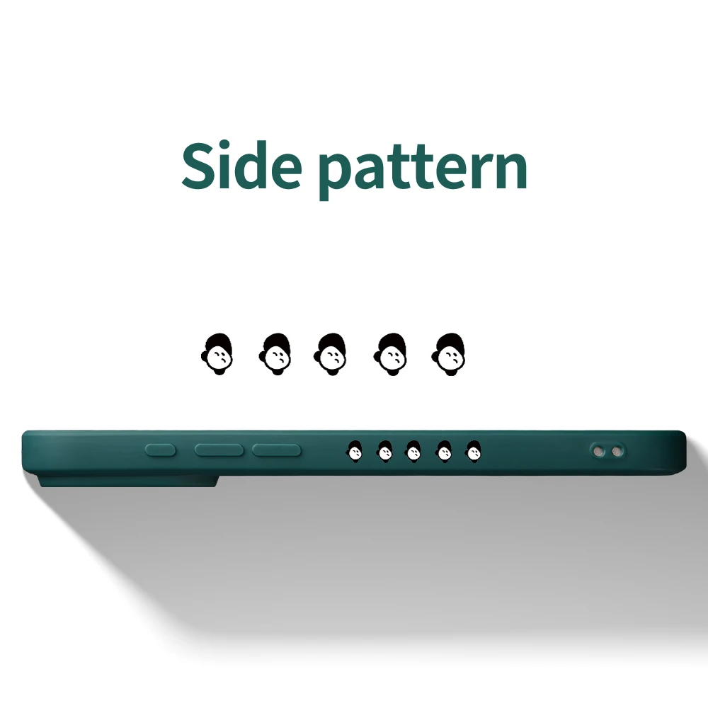 الباندا نمط جراب هاتف آيفون 17 ProMax 17 الهواء 16 15 14 13 12 11 برو ماكس XS Max7 8 زائد 16e 16 زائد غطاء من البولي يوريثان Coque