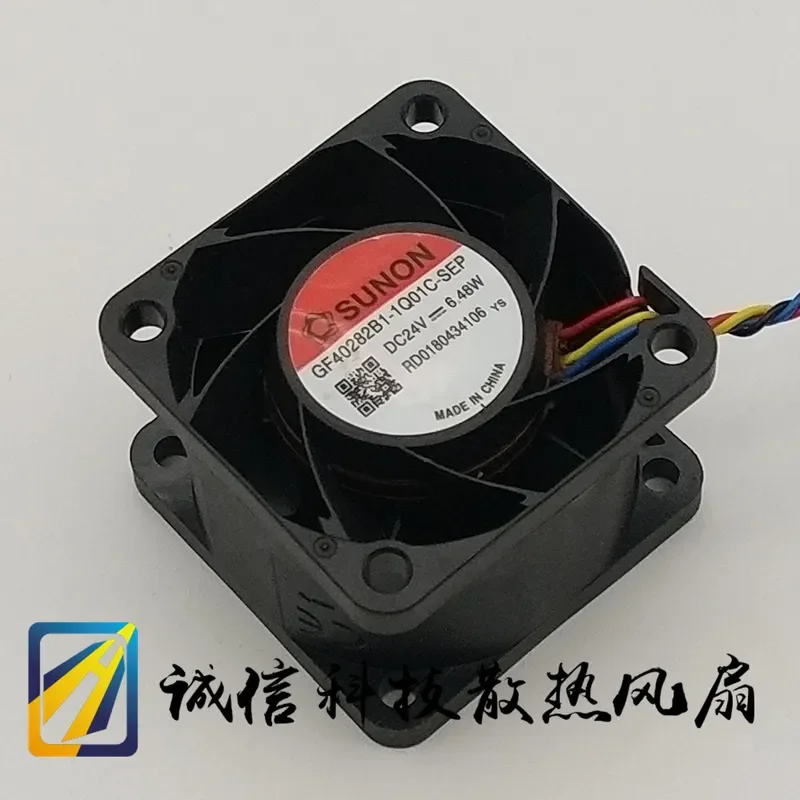 for SUNON GF40282B1-1Q01-SEP 24V 6.48W 4028 4-wire Waterproof Cooling Fan