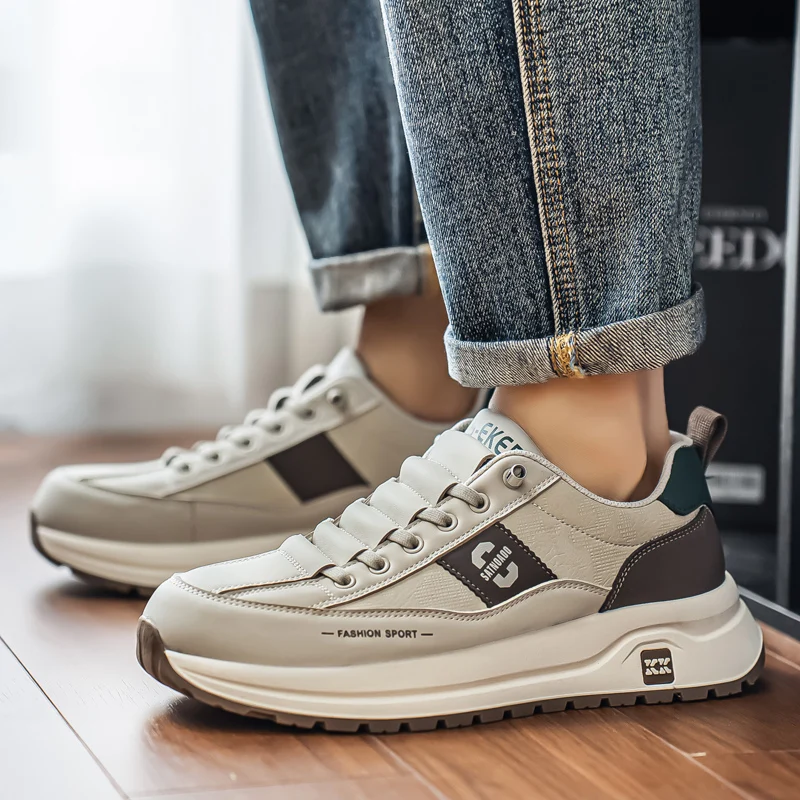 

Мужские кроссовки, весенняя дышащая удобная повседневная обувь, мужская обувь на плоской подошве, модные роскошные брендовые нескользящие кроссовки для бега, спортивная обувь для тенниса