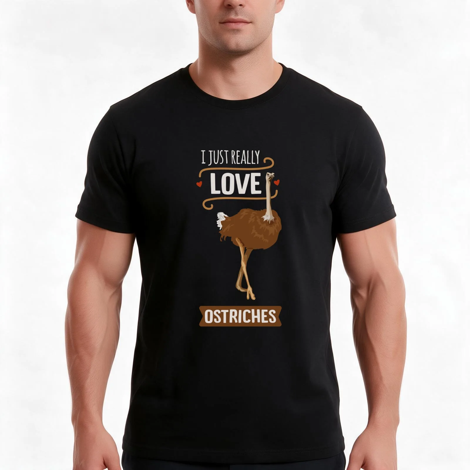 I Just Really Love Ostrich Artistic Safari Animal Emu Men T Shirt man t shirt summer