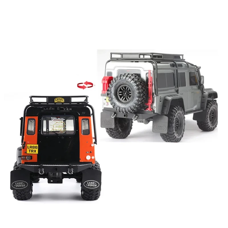 Dianteiro e traseiro de borracha fender metal suportes para trx4 defender rc carro controle remoto acessórios atualização