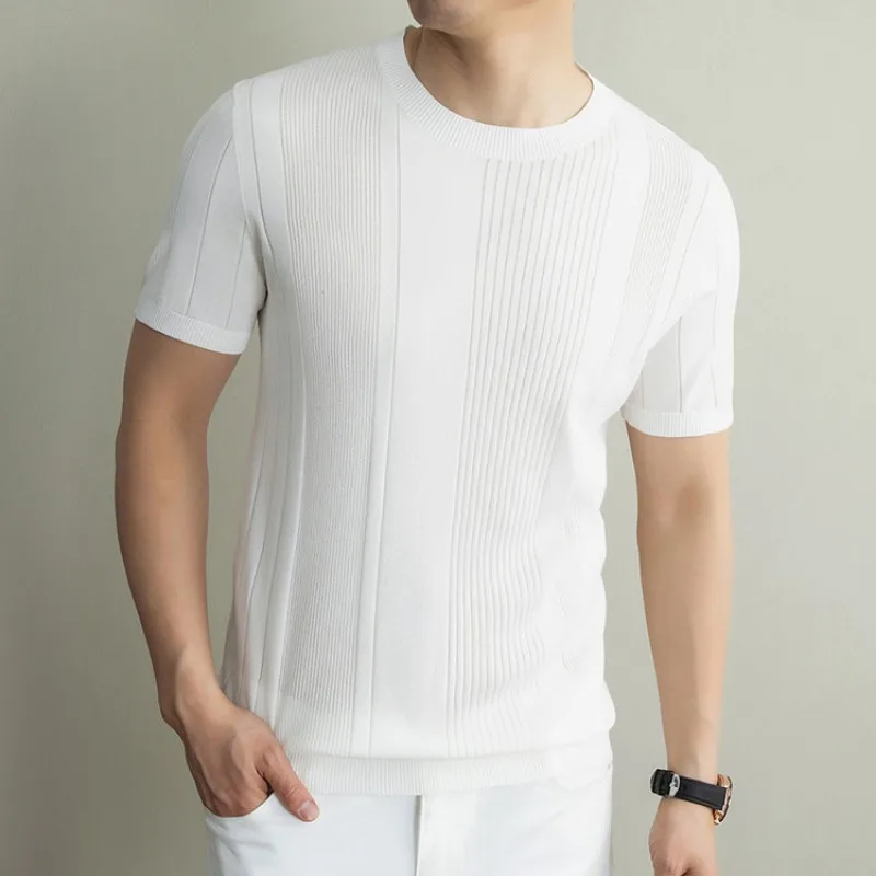 

Men's Polo Shirts Tshirt Linen Silk Old Money Short Sleeve Casual Summer Top For Vacation Style Breathable Comfort