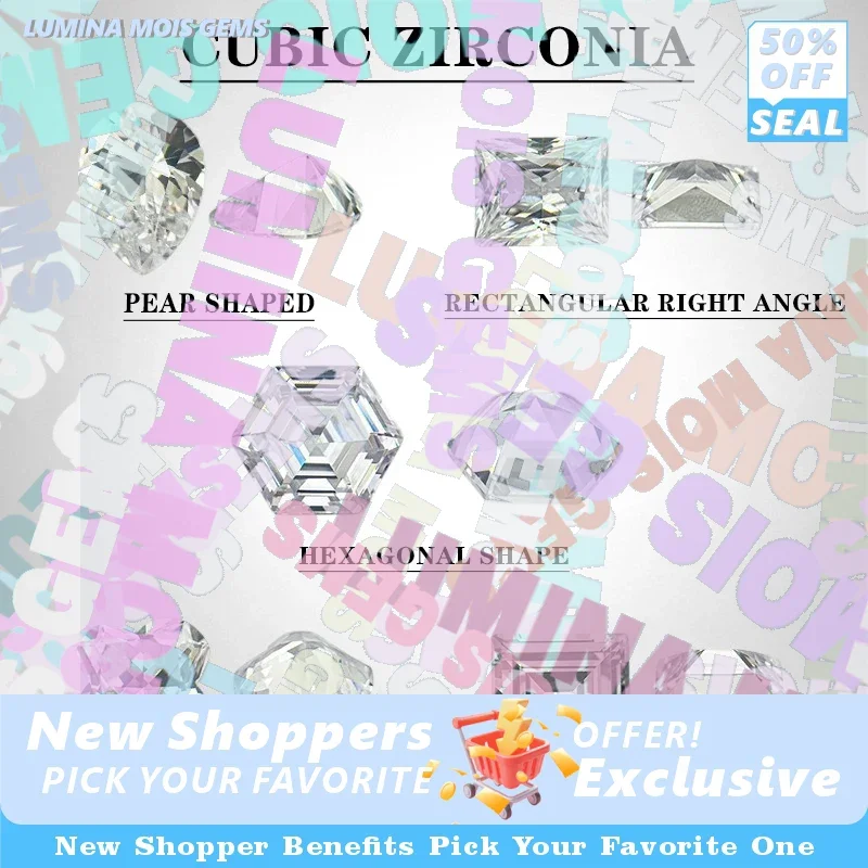 

Z-Hot Sell Wholesale Cubic Zirconia D color Multiple shapes Combination link Charm Beads Jewelry Making Extremely Shiny Quali No