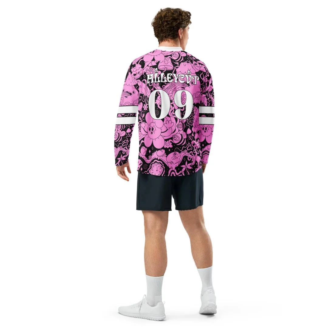 ALLEYCVT Inspired Rave Jersey Psychedelic Festival Outfit Bequemes Outfit für Bass-Musikliebhaber Sommer Herren T-Shirt Tee Y2k Frau – Detail 5