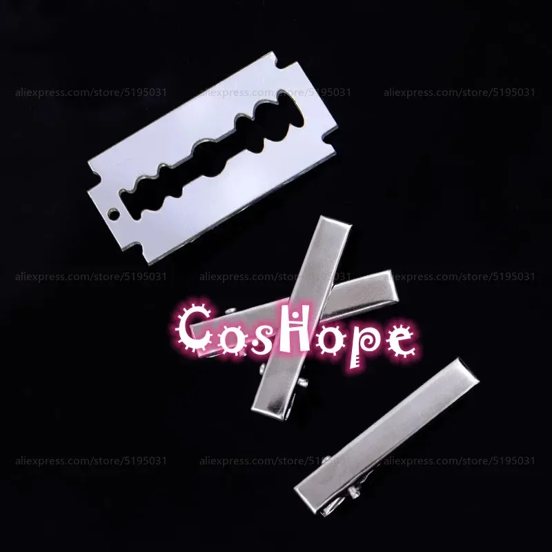 ZZZ إلين جو تأثيري 35 سنتيمتر قصيرة أسود أحمر شعر مستعار مختلط تأثيري أنيمي تأثيري الباروكات مقاومة للحرارة بيروكات صناعية