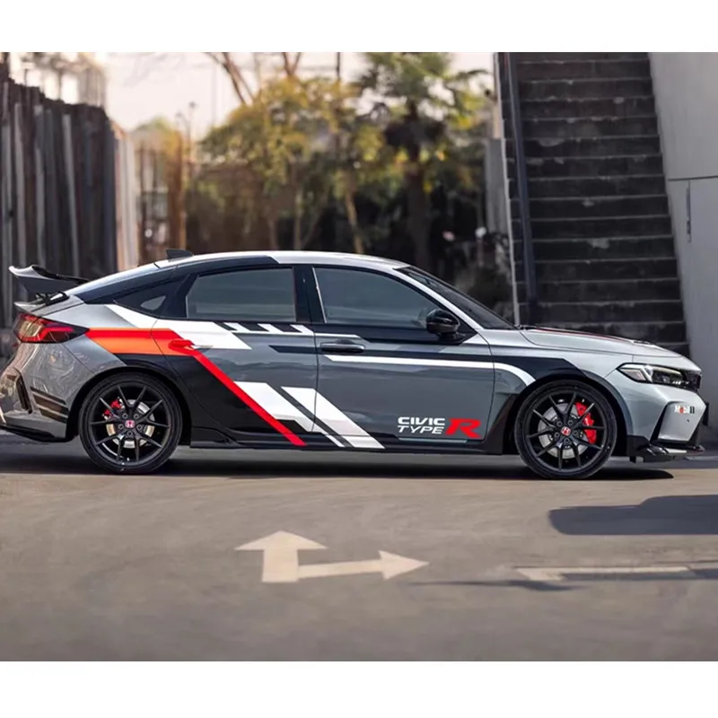 

Автомобильная виниловая наклейка для модификации кузова Honda civic type-r, модные внедорожные наклейки, автоаксессуары