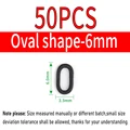 50 anillos ovalados de 6 mm