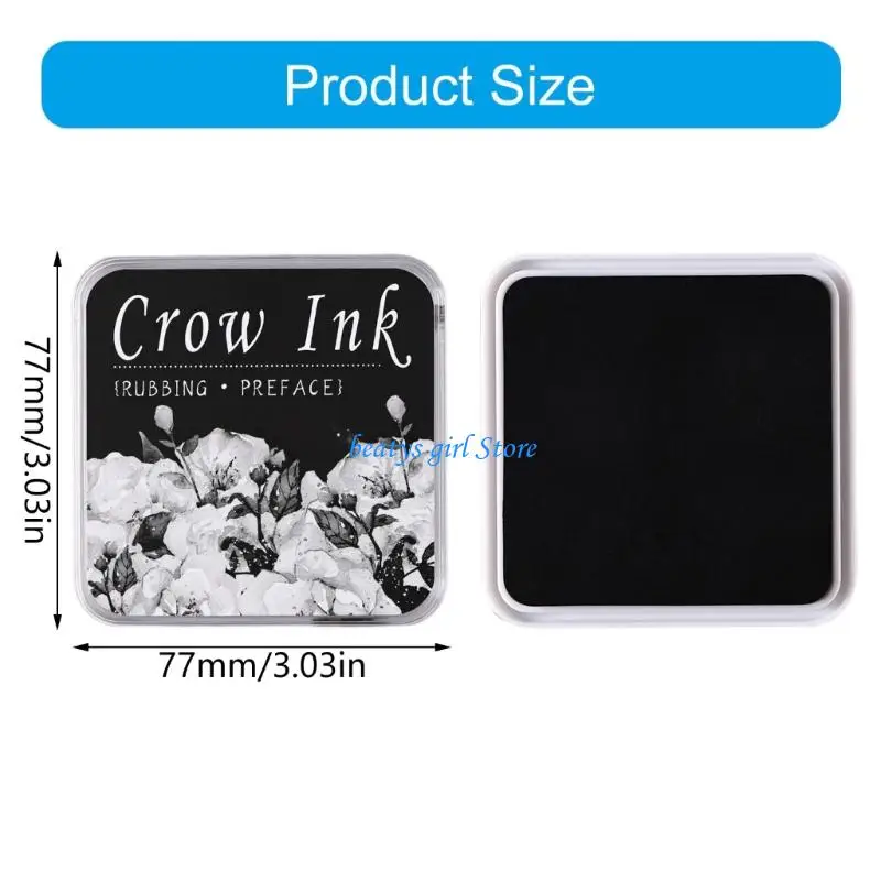 وسادة ختم C7AB قابلة لإعادة الاستخدام للاستخدام المكتبي تتميز بالقطن الآمن وتصميم محمول خفيف الوزن مقاس 7.7x7.7 سم وسادة حبر