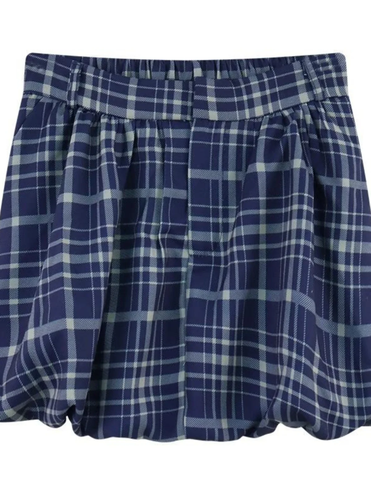 Jupe trapèze taille haute pour femmes, imprimé Floral, à carreaux, amincissante, bouffante, rétro, école, Hong Kong, printemps été