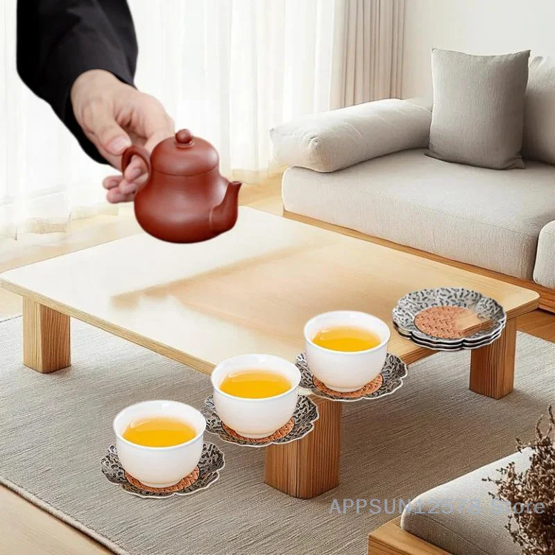Stylish Modern Home Decor, 1PC Chinese Gongfu TeaSet Rattan Woven Coaster, Perfect Unique Gift Item