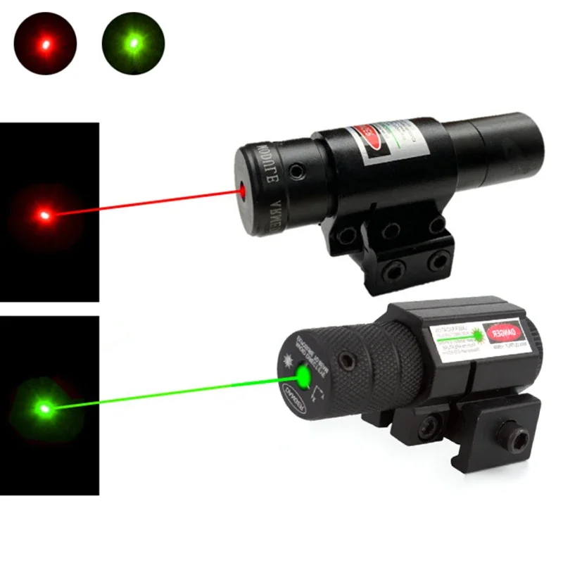 التكتيكية الأحمر/الأخضر دوت البصر بالليزر قابل للتعديل Picatinny محدد الرياضة في الهواء الطلق لمسافات طويلة الصيد ليزر معاير