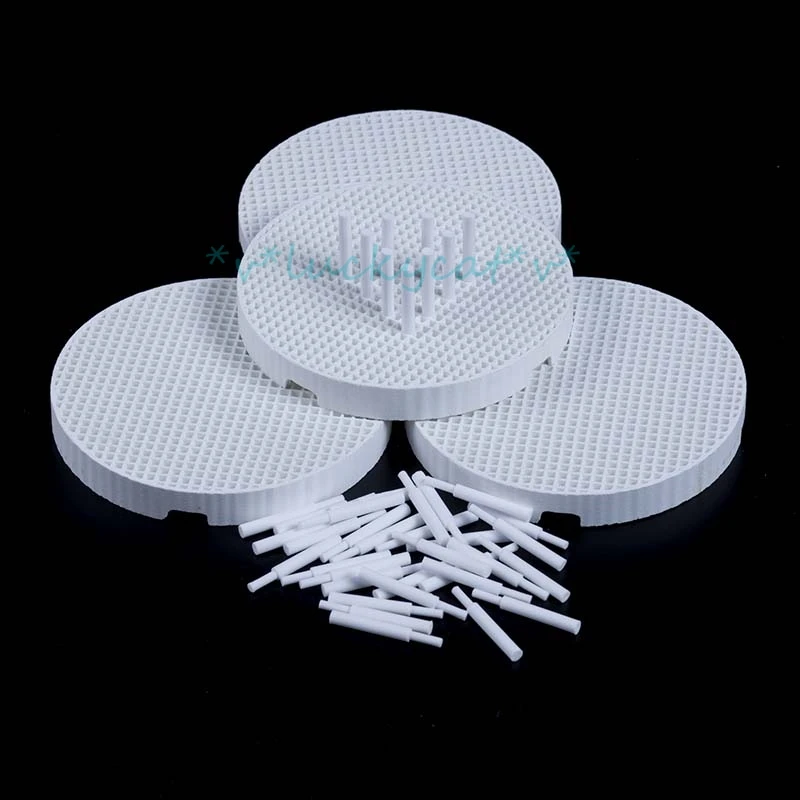 2Pcs New Dental Lab rounded Honeycomb Firing Trays with 20 Zirconia Ceramic Pins Dental Supplies for dentiast item Free shipping