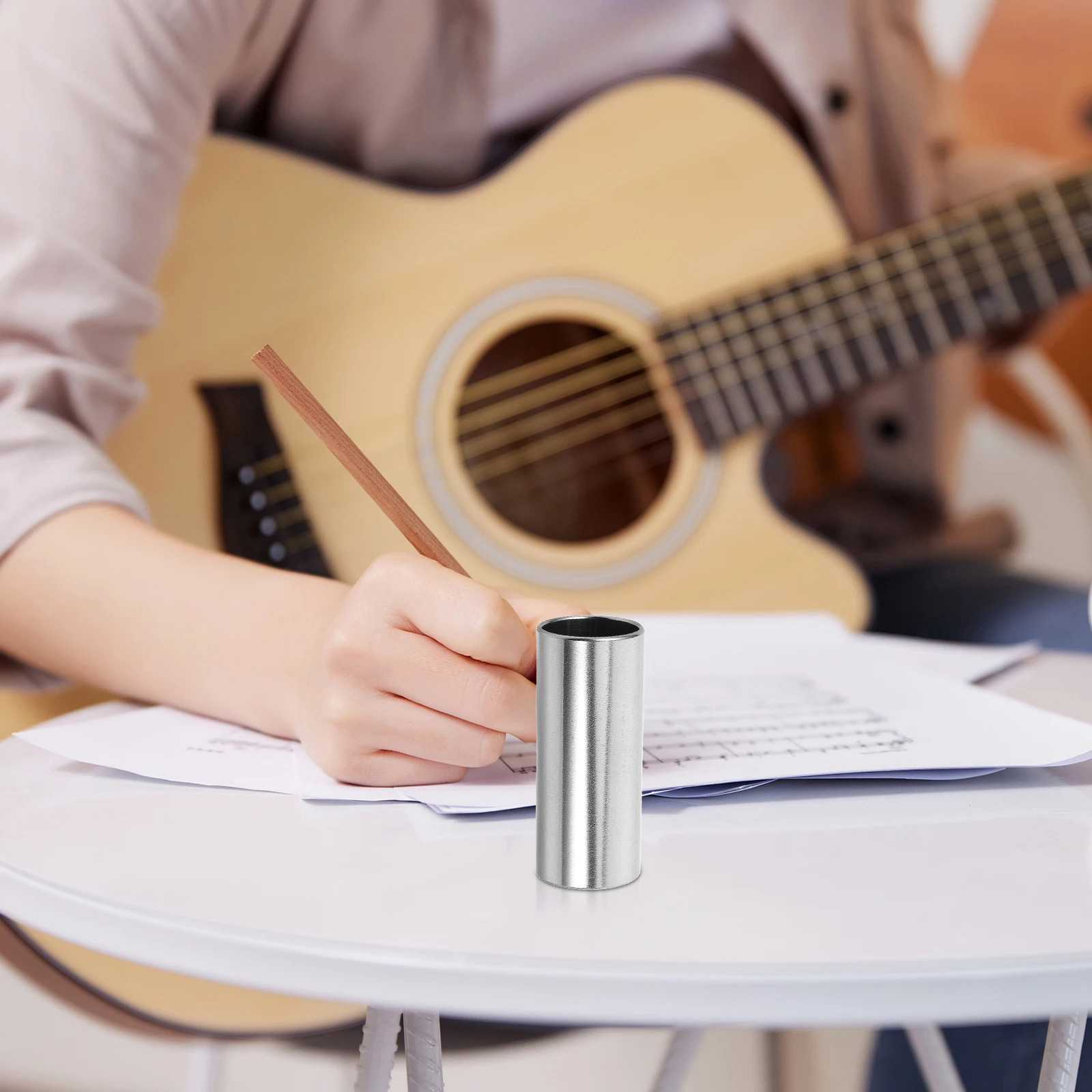 

Metal Guitar Slide Stainless Steel Finger Slider 60Mm Electric Acoustic Guitar Accessories Premium Tone Control