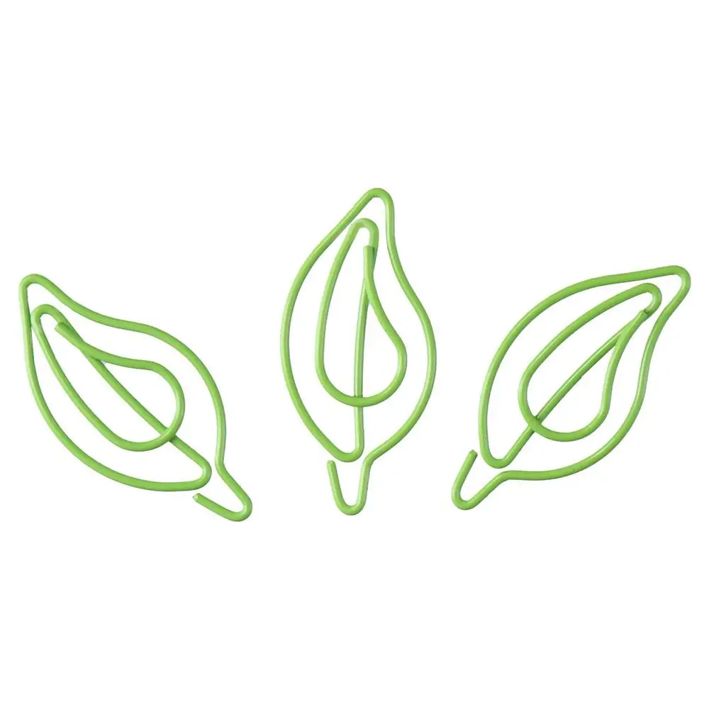 File organizer daun klip kertas logam Green Binder klip File folder kantor