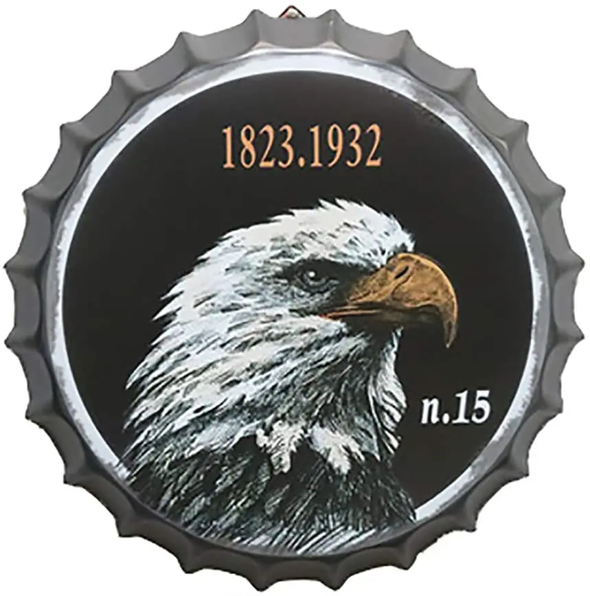 

Modern Retro Tin Sign Bottle Cap Metal Poster - Eagle - for Shop/Bar/Club/Cafe/Home/Wall Decor