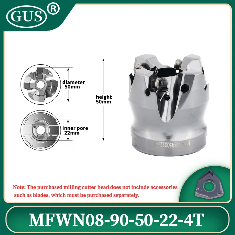 MFWN08 50 63 80 100mm 90 °   BT FMB ツールホルダーと一致する WNMU080608 インサート用両面ヘビーデューティフェイスフライスカッターヘッド