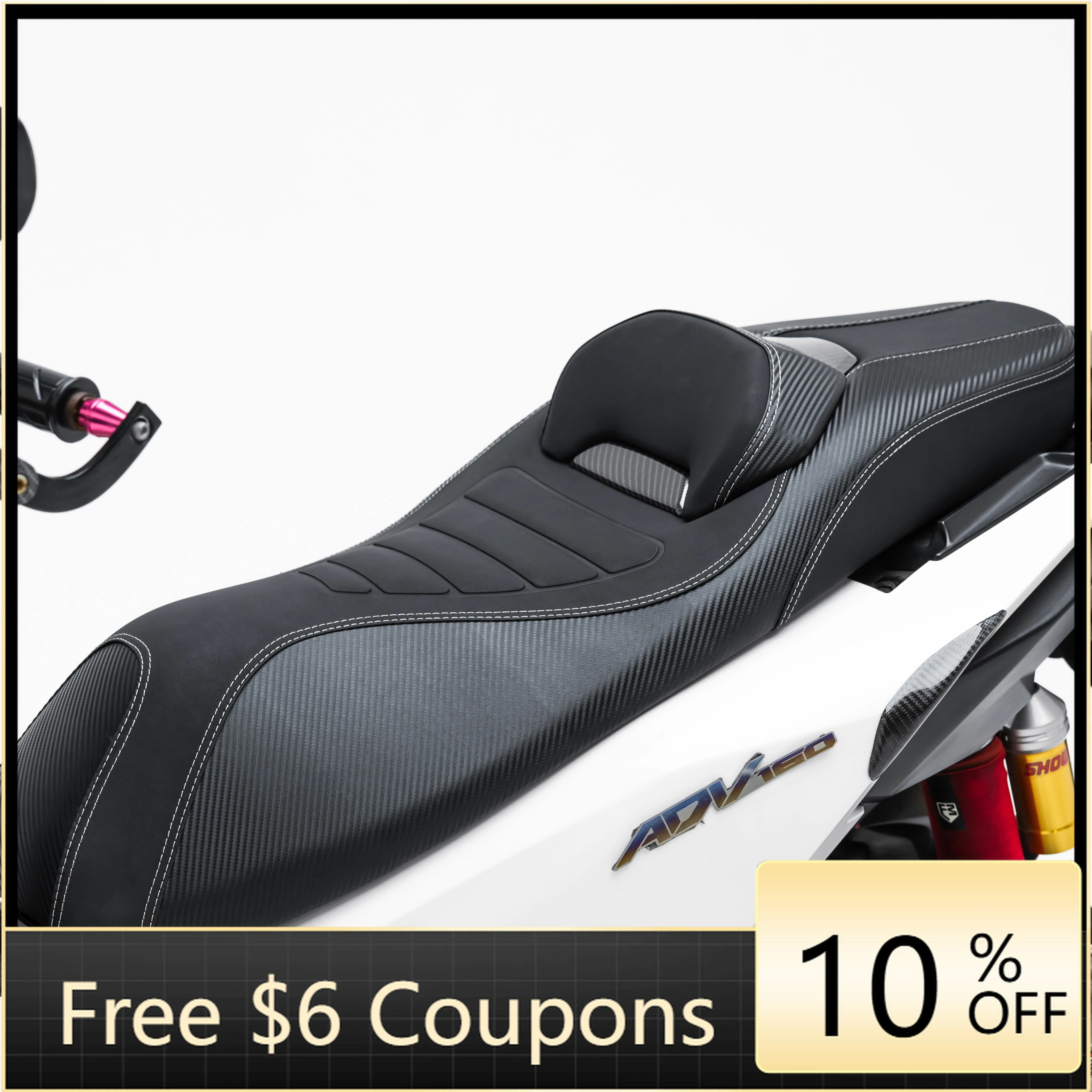 

STLF Водонепроницаемый кожаный чехол на сиденье с противоскользящим покрытием для ADV160 2024 — подушка для водителя и пассажира — универсальная посадка (TH, ID, PH,