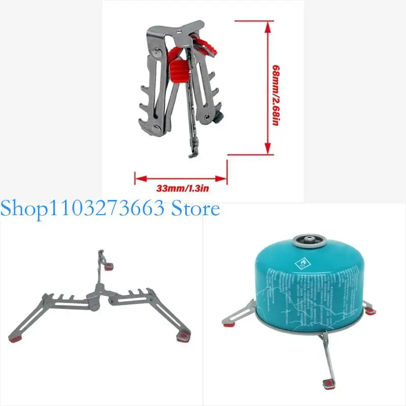 

R6FE Gas Tanks Bracket Bottle Shelf Canister Stand Holder Hiking Folding Gas Stand
