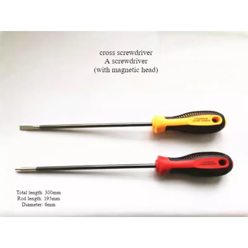 Piano tuning tools, piano accessories, Luo vanadium steel screwdriver, straight blade, cross to blade with magnetic head