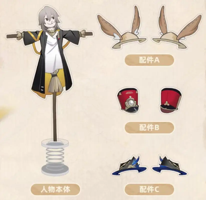 

[Genuine] miHoYo Game Honkai Star Rail Trailblazer Acrylic Desktop Ornament Car Accessories Cartoon Doll Cosplay Halloween Gifts