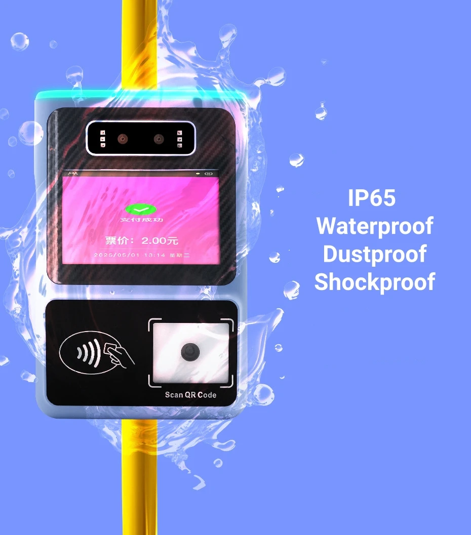 Bus Validator Terminal Ticket Card Reader Public Bus Transport Barcode Scanner IC Card Close Loop Payment System