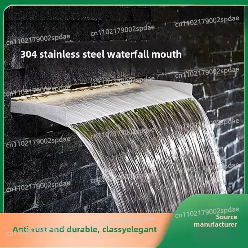 304 Stainless Steel Waterfall Spillway Water Curtain Fountain Circulation Outlet For Fish Pond Water Tank Garden Landscape