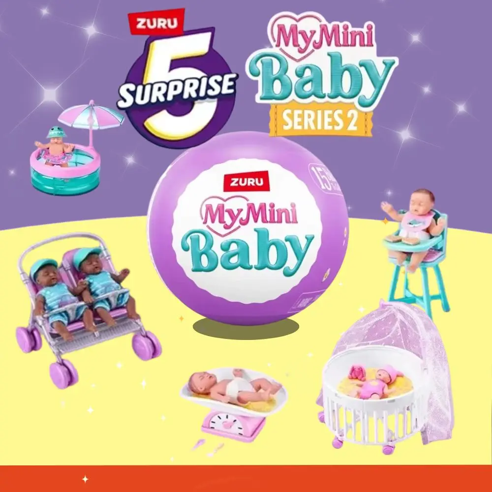 

Zuru 5 Surprise My Mini Baby Series 2 Surprise Doll Blind Box Miniature Collectible Toys for Birthday Gifts