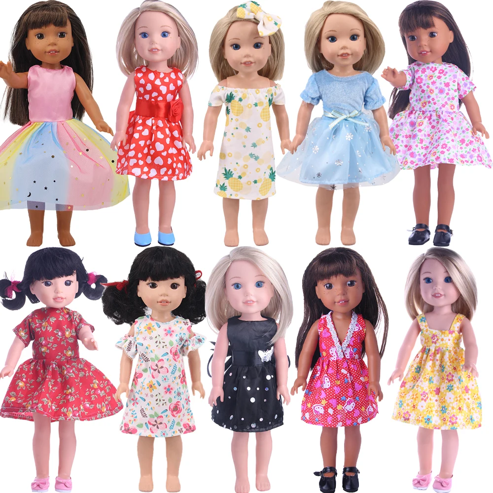 Doll Dress New Fashion Popular Elements For 14.5 Inch Wellie Wisher & 32-34 Cm Paola Reina,Doll Clothes Accessories,Girl's Gifts