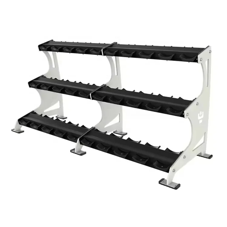 3 Tier Pro Style Dumbbell Rack (15 Pairs) Best Selling Commercial Gym Strength Training Fitness Equipment
