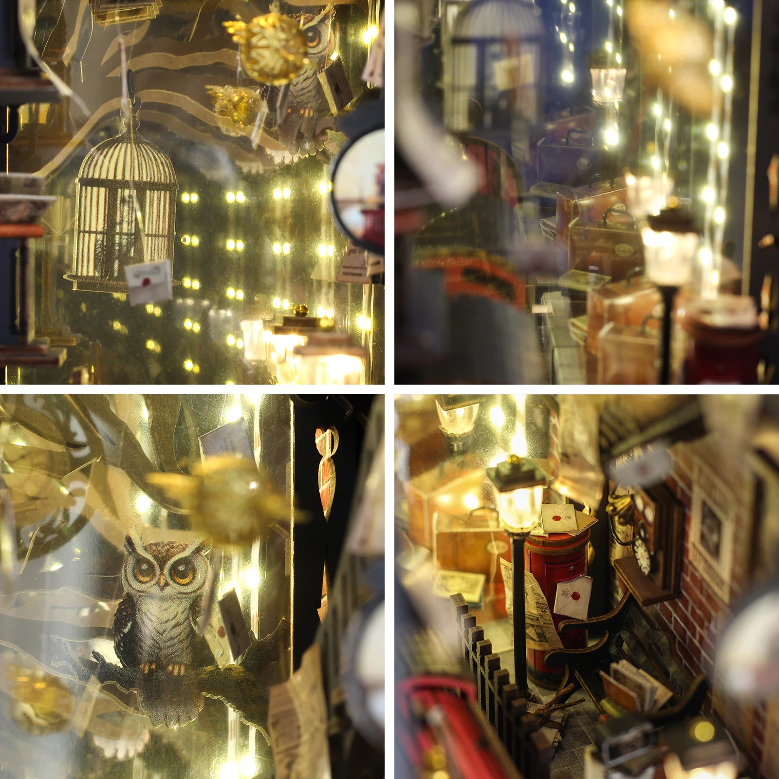 مسار جديد لفترة الفضاء - مجموعة منزل خشبية يمكنك صنعها بنفسك، حرفة كتاب مصغرة، هدية تجميع المشهد الصغير لعيد الميلاد الجمعة السوداء