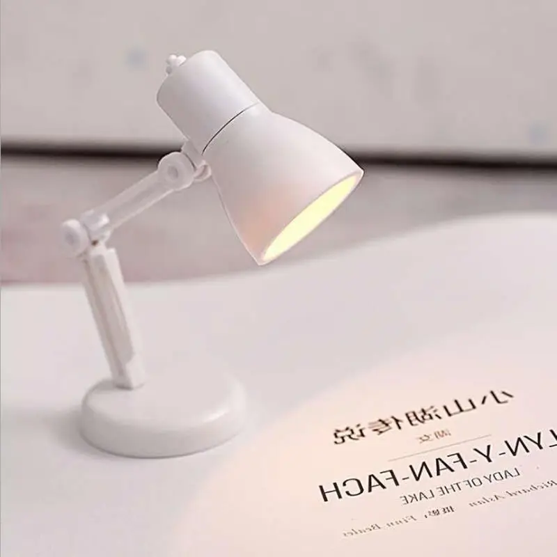 Mini Table Lamp Foldable Clip-on Night Reading Book Light Dormitory Bedroom Creative Night Light Bedhead Lights Home Decorations