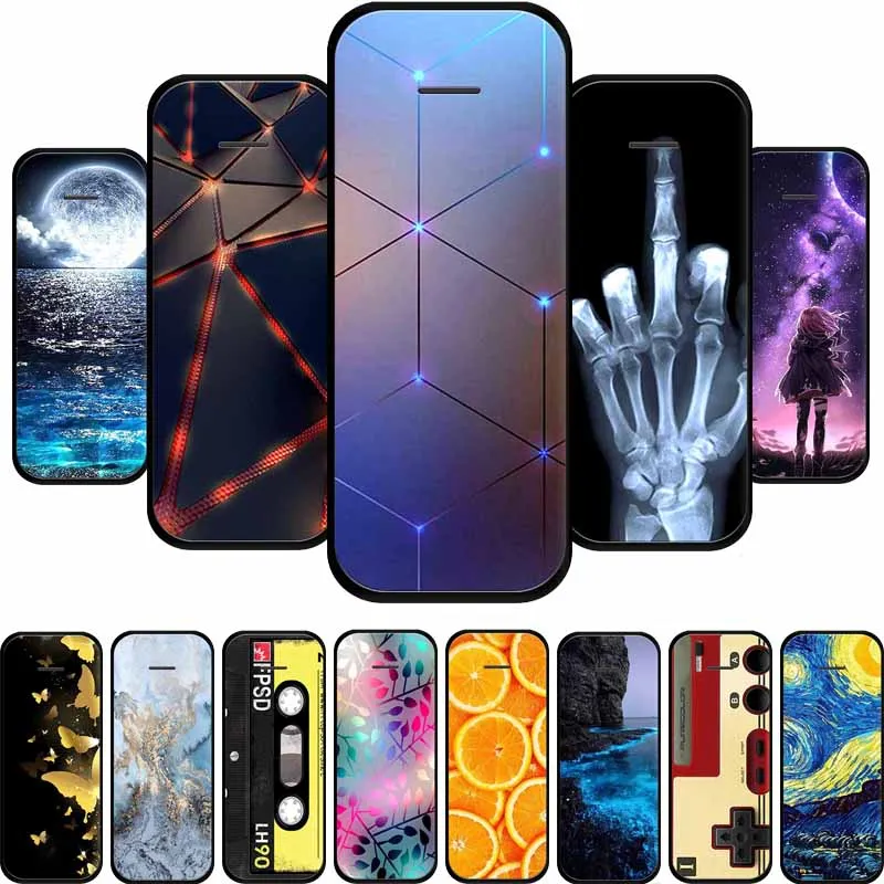 Para Nokia 215 4G 2020 Funda 2,4 "Funda Popular de silicona negra TPU Funda trasera suave para Nokia 215 4G Funda de teléfono Funda Shell