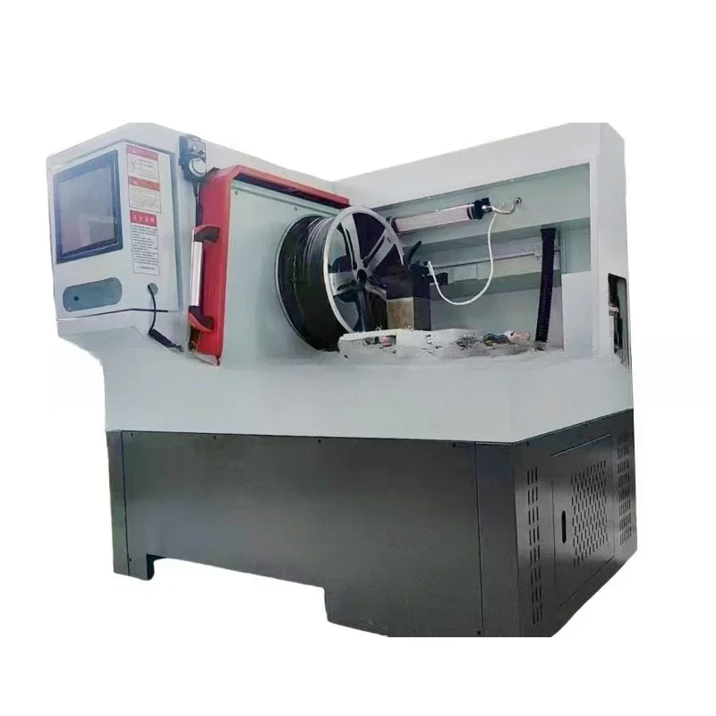 Automatic car wheel hub wire drawing machine steel ring wire drawing repair machine fetal bell refurbishment repair
