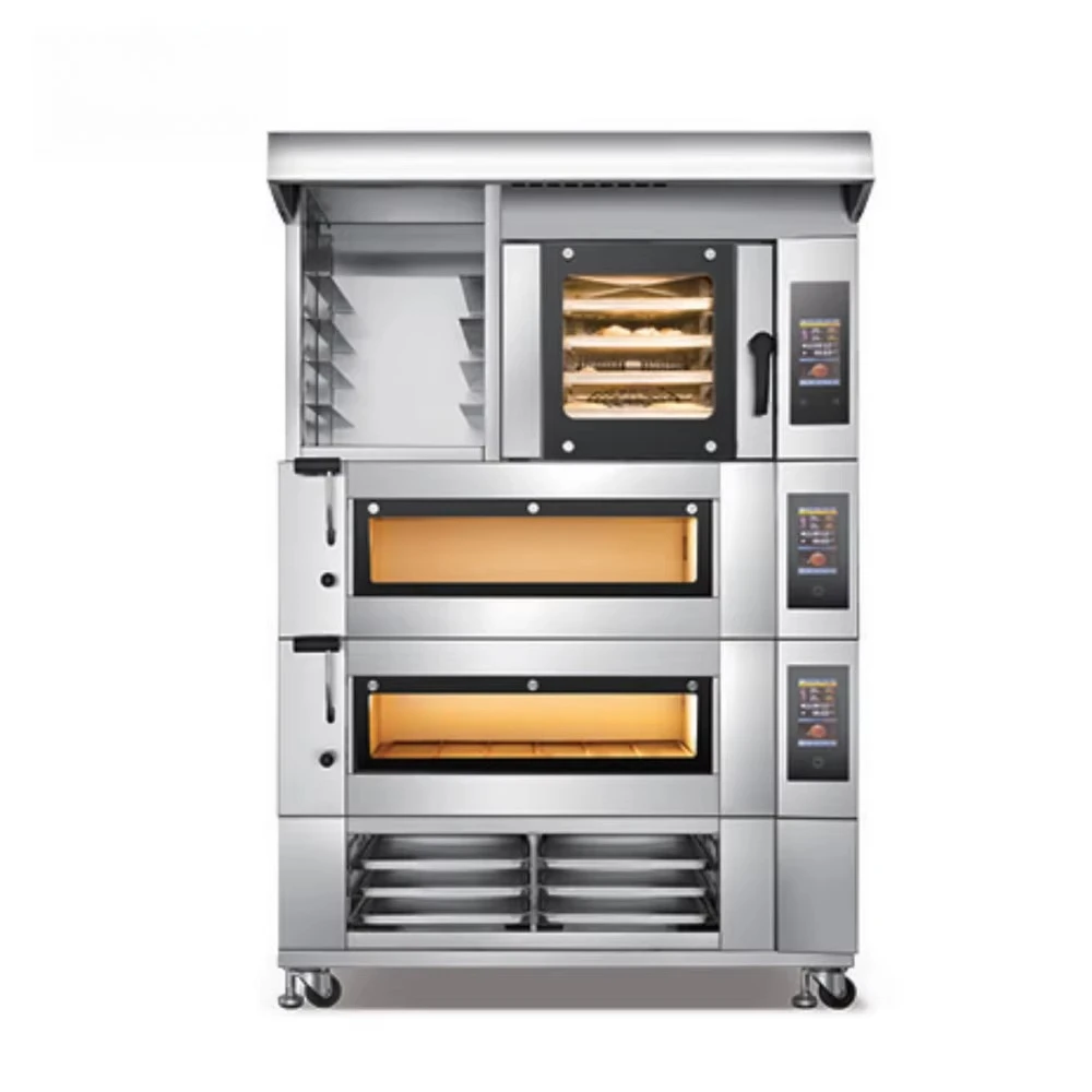 Three-in-one commercial electric convection combined steam baking oven