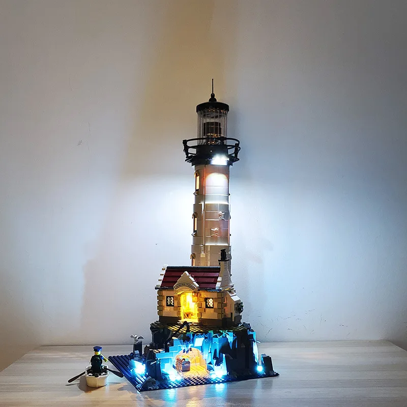 LED Light Set For 21335 Motorised Lighthouse compatible 92882 (Only LED Light, NOT Include The Model Bricks)