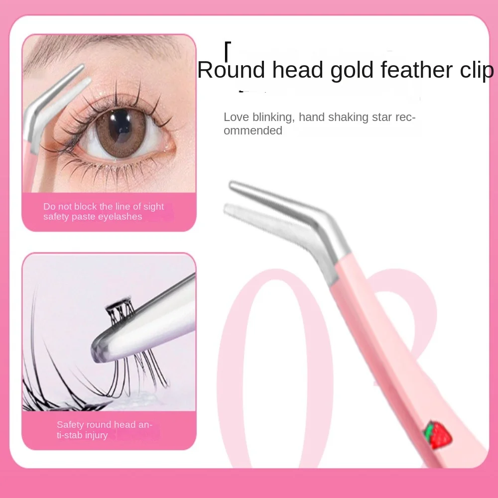 New 7 Types False Eyelash Tweezers Anti-static Pincet Curved Strip 3D Lashes Extension Tweezer Stainless Steel Makeup Tools