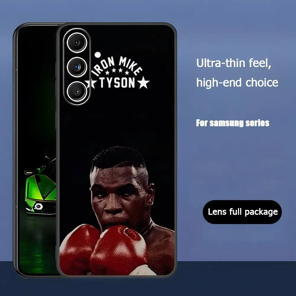 Star M-Mike T-Tyson Boxer Phone Case For Samsung Galaxy S25 S24 S23 S22 S21 S20 Plus Ultra Note20 Soft Black