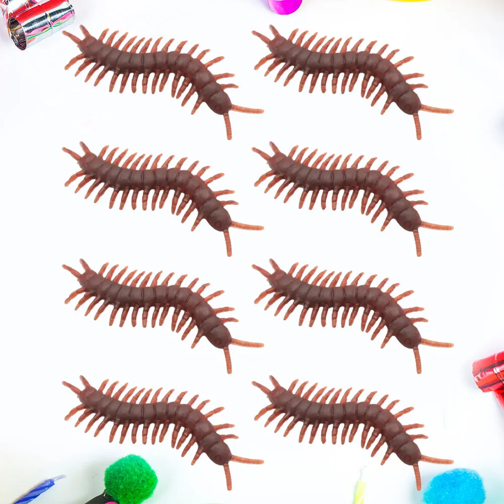 100Pcs Simulation Centipede Prop Lifelike PVC Halloween April Fools Day Scary Tricky Prank Decoration Haunted House