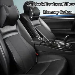 Car Neck Headrest Pillow Rest Head Support Cushion Car Breathable Memory Foam Slow Rebound Guard Car Lumbar Pillow Universal