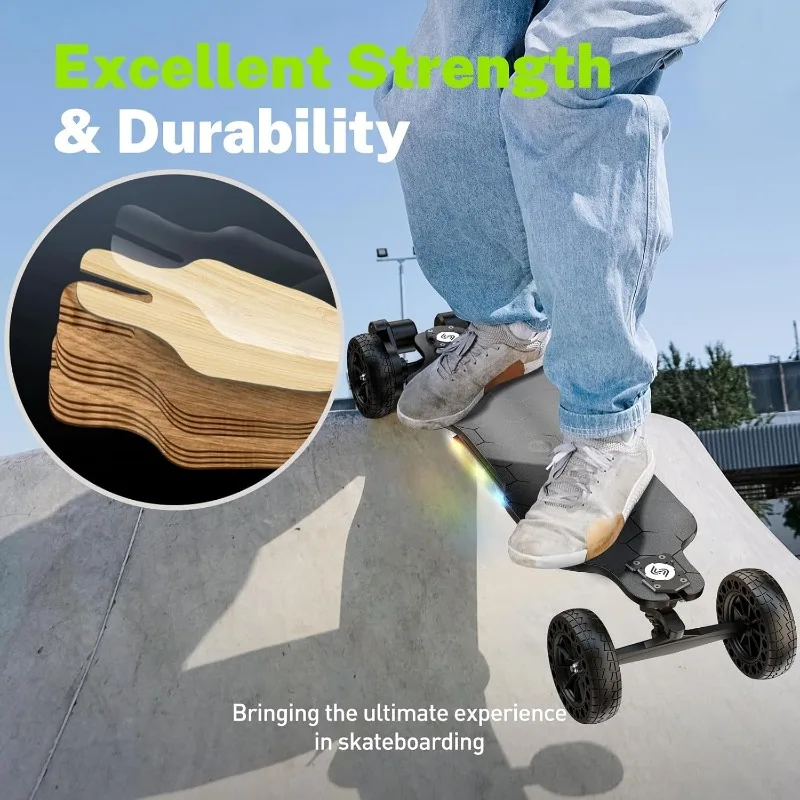 V4/V6/V6pro/V8/V10 Electric Skateboard with Remote, 250W/450W/500W/1200W/3000W Brushless Motor, 9Mph/12Mph/30 Mph /32M image 5