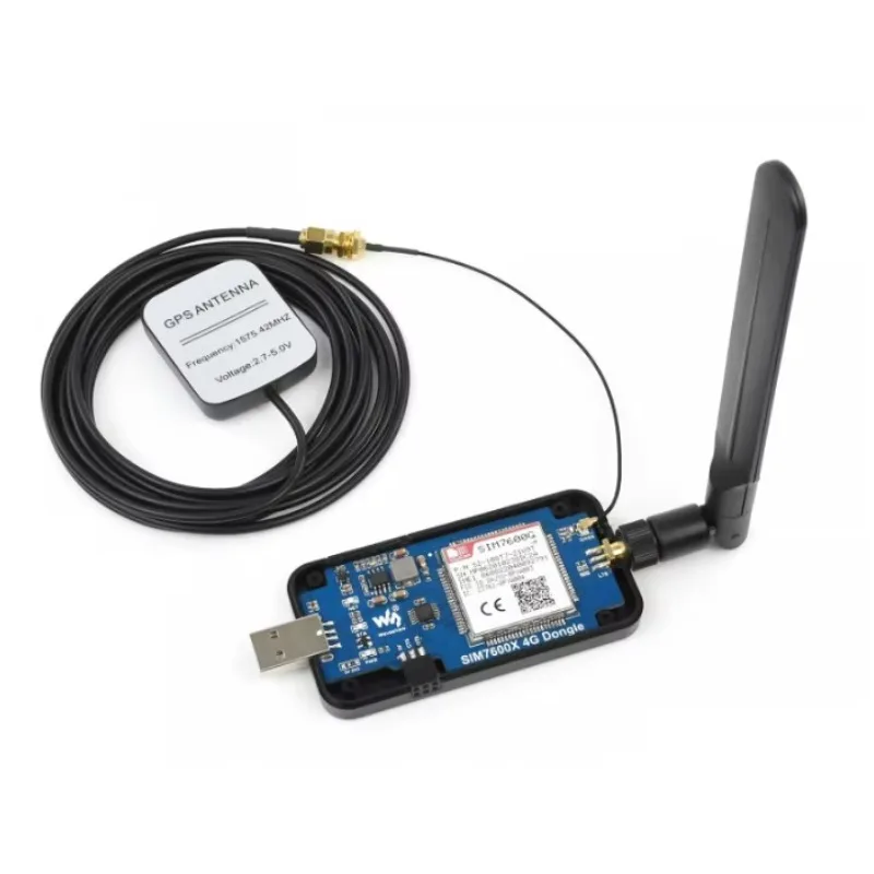 AeroPartsWaveshare SIM7600G-H 4G DONGLE, GNSS Positioning, Global Band Support