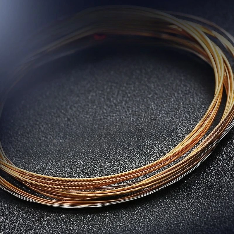 أوتار الجيتار: فوسفور برونزي، ملون، نحاس، مطلي بالفضة، مجموعة واحدة من 1-6 # ، مع قطع الغيار 1-3 #   متضمن كهدية