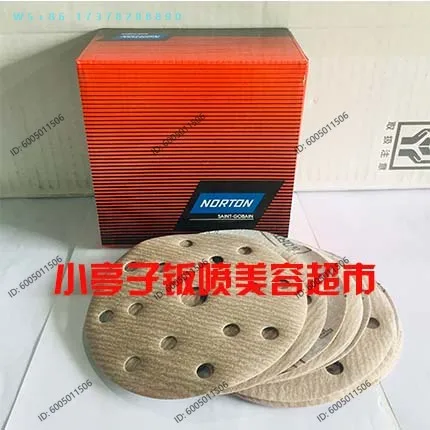 Red drill dry matte disc, special for painters, alumina sand 6 inches 15 holes 17 holes