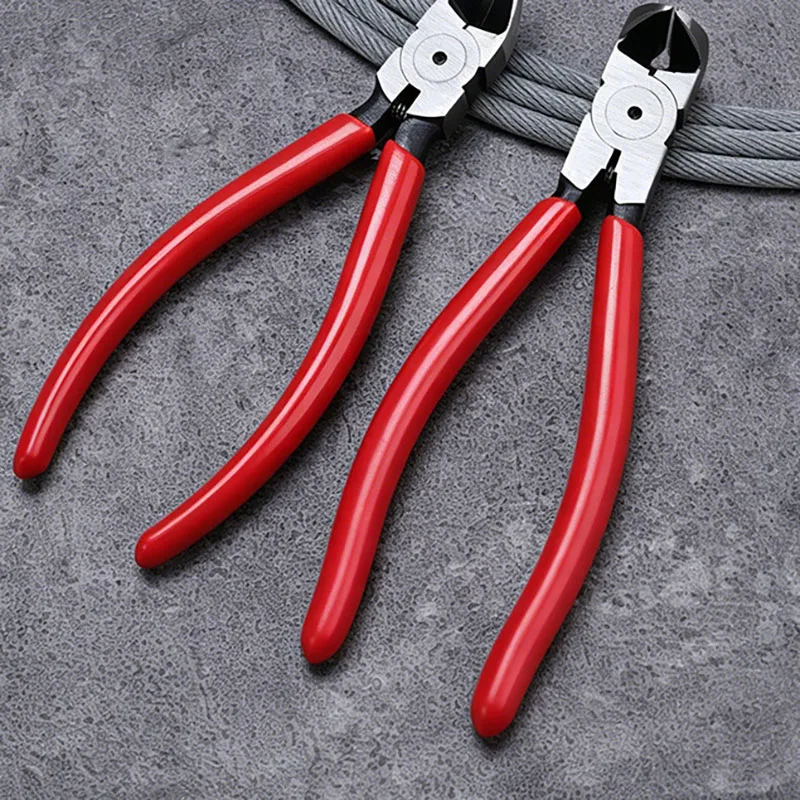 45 ° 90 ° Rechtwinklige Flachschneiderzange Industrielle Diagonalschneidezange Cr-V Stahl Tragbare Schere für Elektronikreparaturen – Detail 3