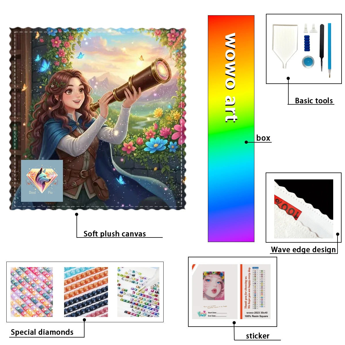 

【Piu Diamond Art】Un rincón mágico Crystal AB Rhinestone FD Rhinestone Perfect Resin Diamond