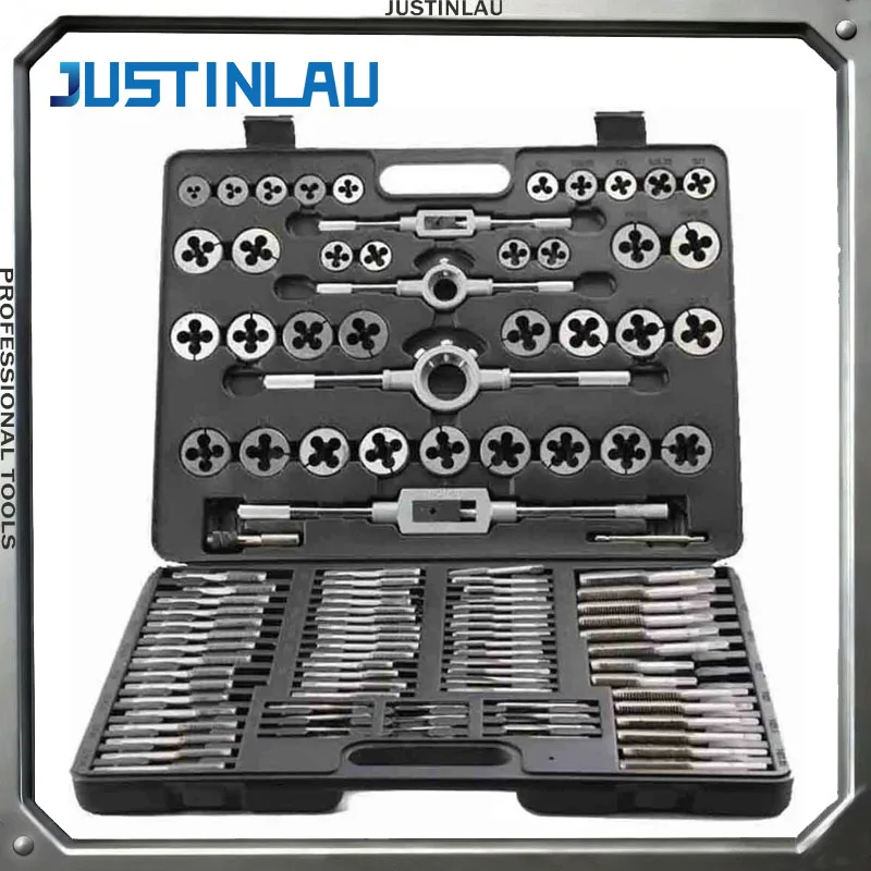 

JUSTINLOU 1 набор из 110 метрических резьбонарезных инструментов: метчики, гаечные ключи, втулки для пресс-форм и ножи для вырубки.