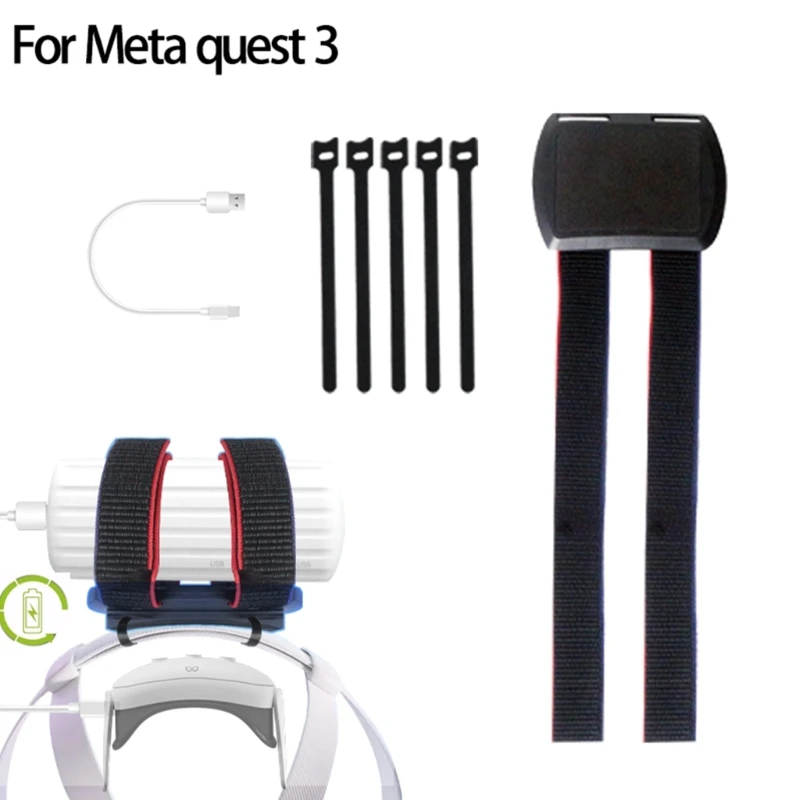 สายรัดศีรษะสำหรับ Meta Quest 3 VR สายรัดทดแทนที่ปรับได้ - แถบคาดศีรษะช่วยเพิ่มการรองรับและลดแรงกดศีรษะใน VR
