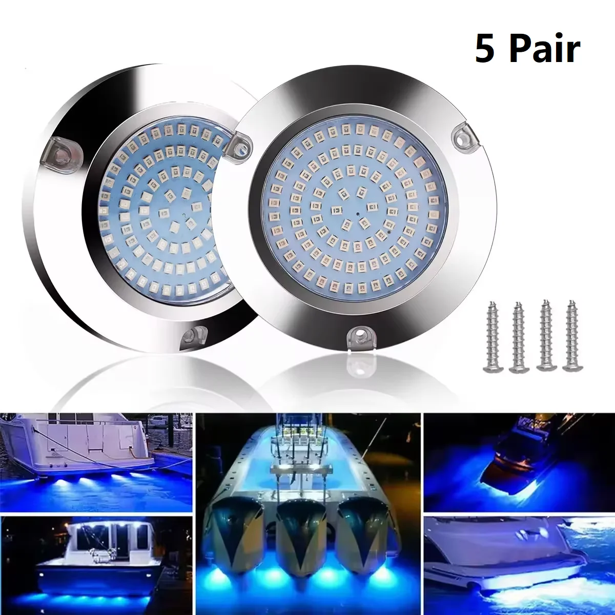 led marine yacht lamp ip68 luz anti corrosao do barco luz subaquatica para agua salgada dc 12v 24v 316l 10 pcs aco inoxidavel 01