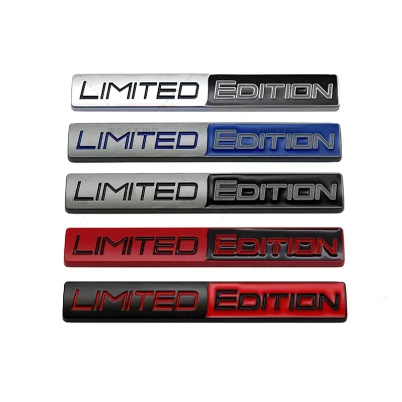 3D Raise Metal Limited Edition Logo Car Rear Trunk Front Grille Badge Fender Emblem Badge Sticker for Audi VW Honda Accessories