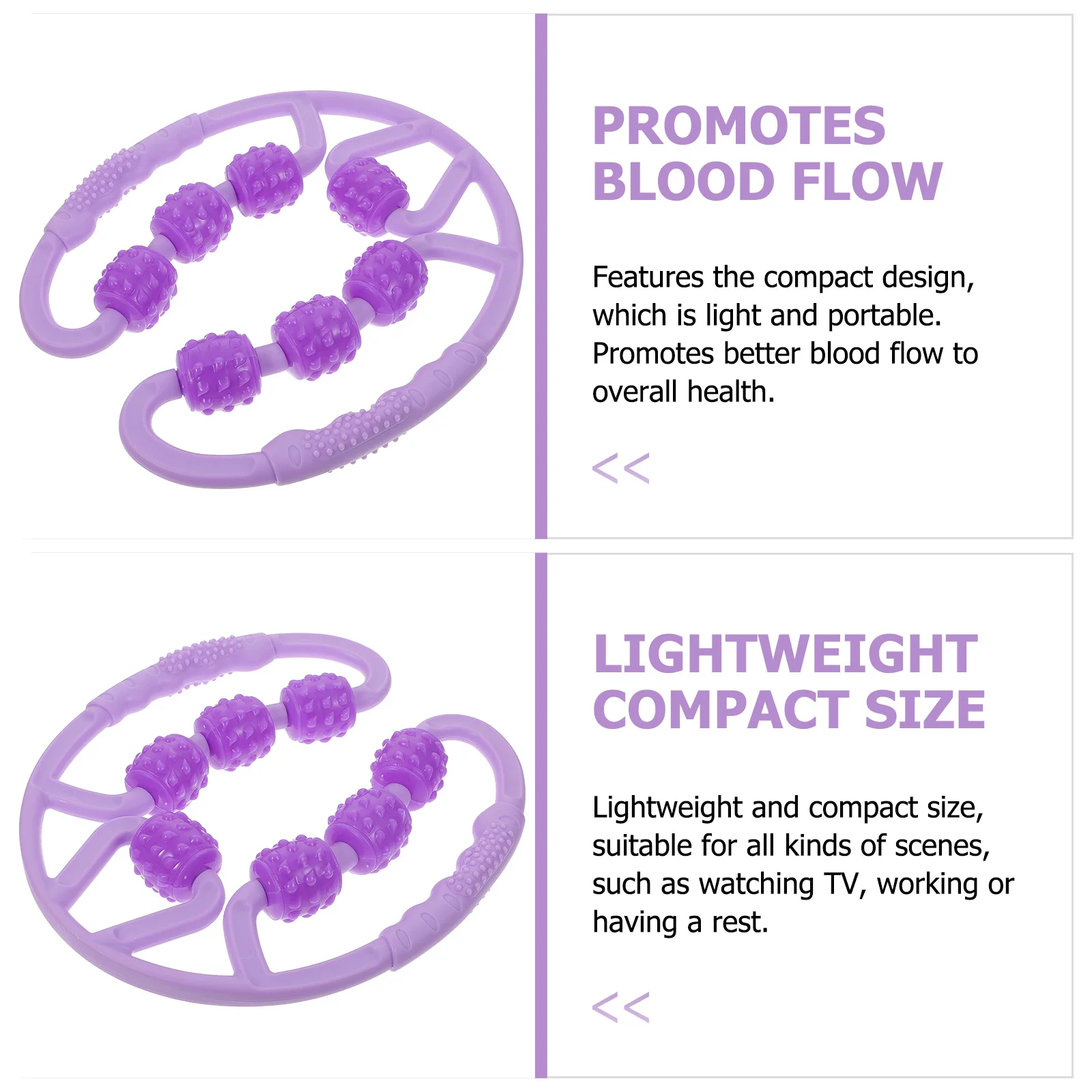 

1 шт., массажный ролик для талии, легкий массажер для расслабления мышц, портативный инструмент для массажа ног для дома